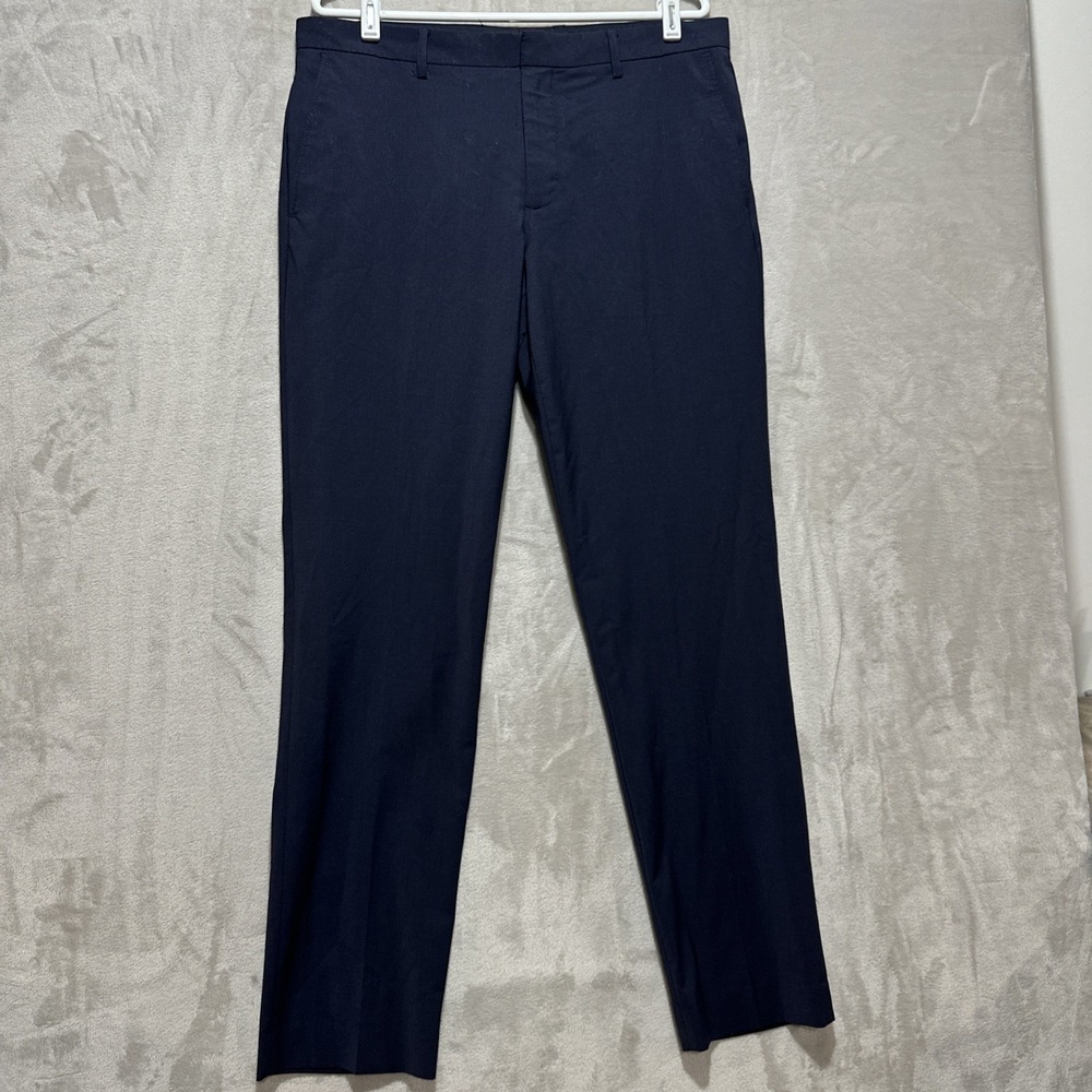 J. Crew Thompson Pants‎ Men's Navy Blue Preppy Tapered Wool Blend Size 34